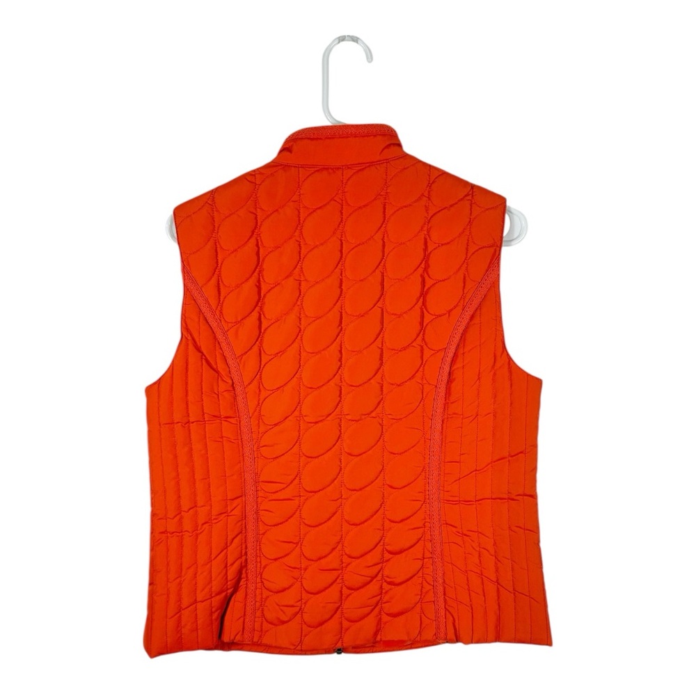 Chico’s Orange Quilted Vest - Picture 2 of 5